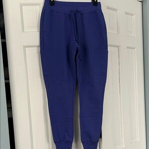 Women's Purple Drawstring Joggers with Pocket Panels